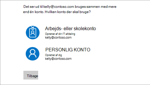 Hvilken konto vil du bruge