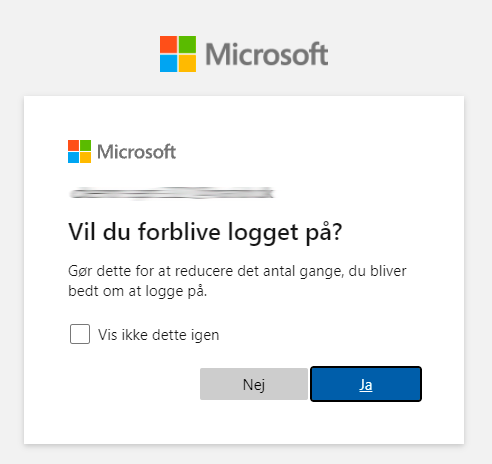 Vil du forblive logget på