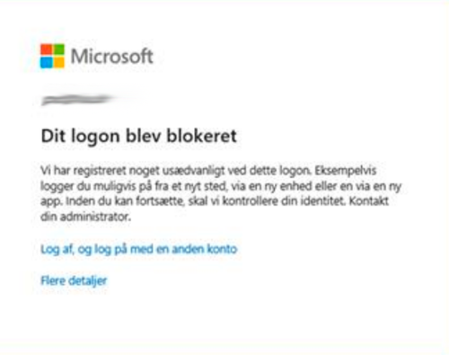 Dit logon blev blokeret